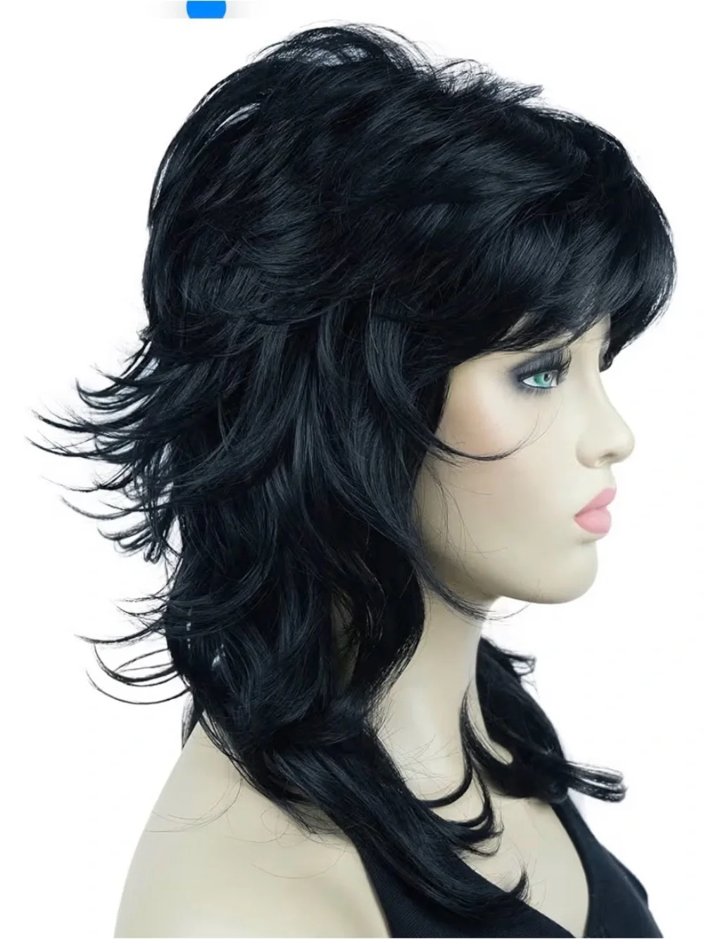 Lydell Long Soft Shaggy Layered Black Wig Classic Cap Full Synthetic Wig
